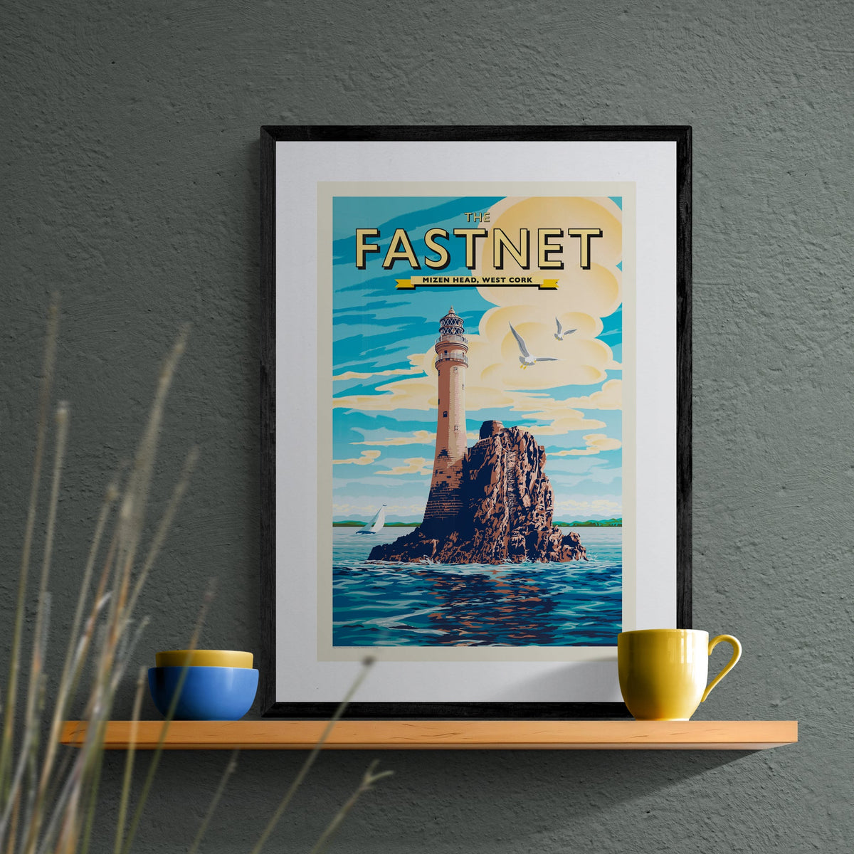 Cork Fastnet Vintage Travel Poster 