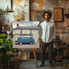 80x80cm square photo on canvas print