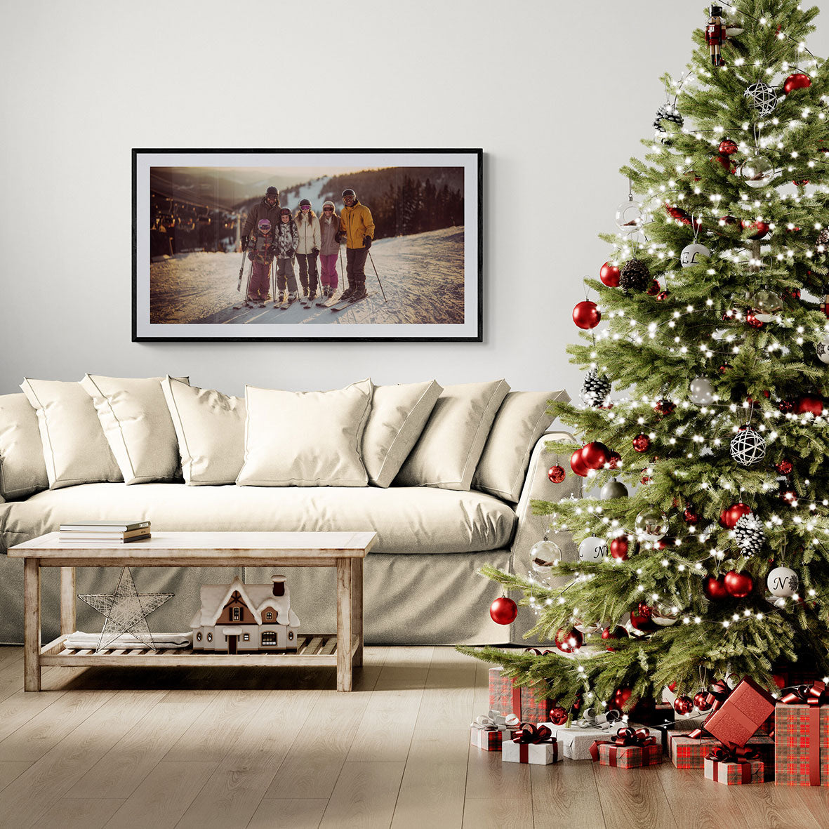Panoramic Christmas Framed Prints