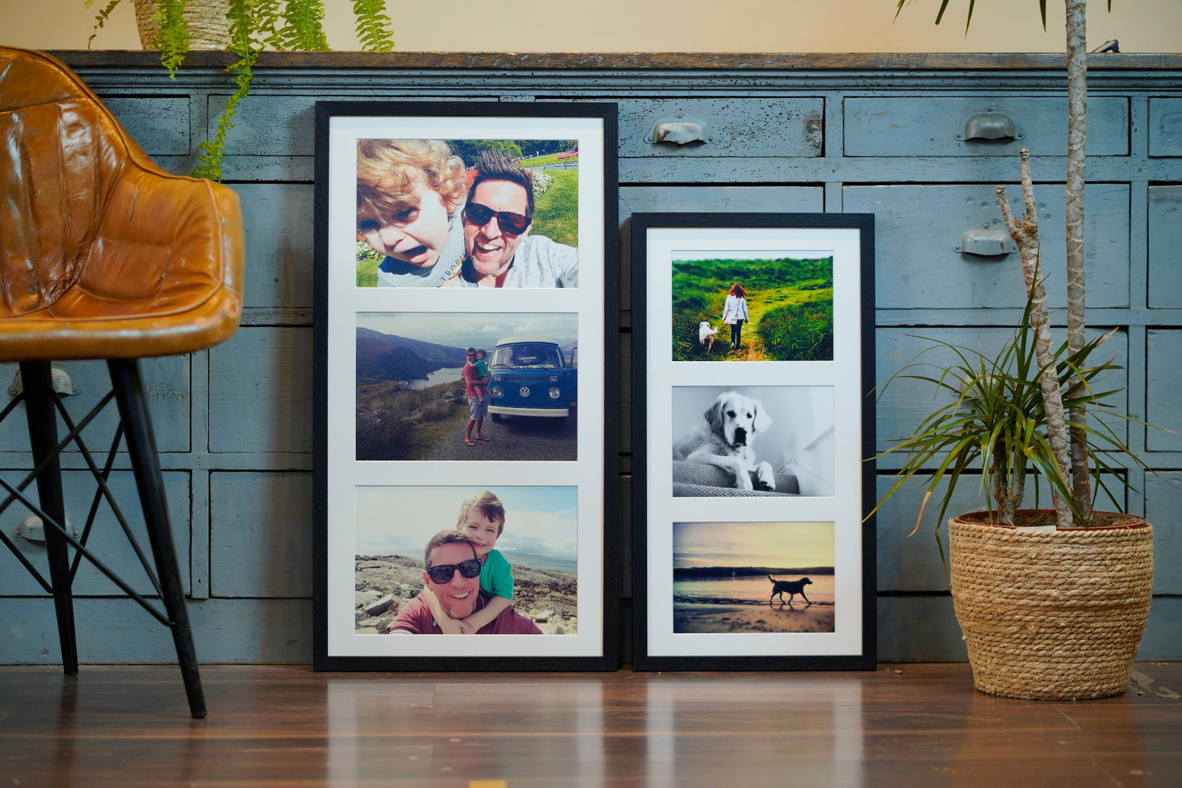 Triple Aperture Collage Frames